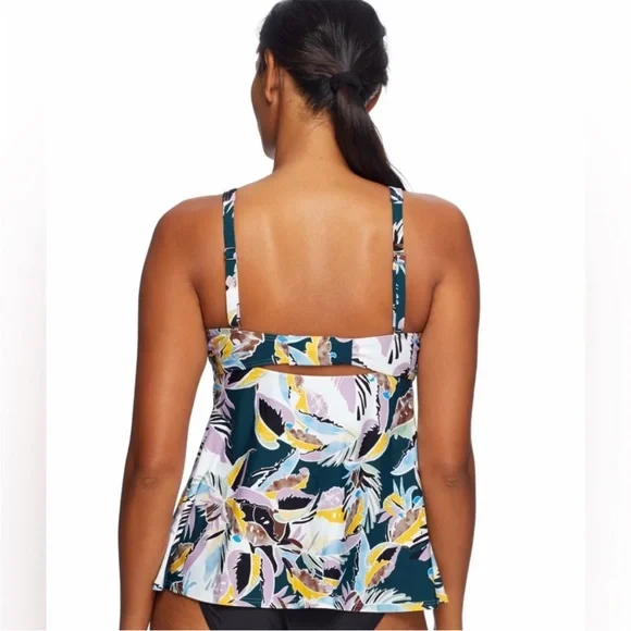 Birdsong Wanderlust Tie Front Underwire Bra Sized Tankini Top 32-DD/E US NWT - Picture 5 of 14